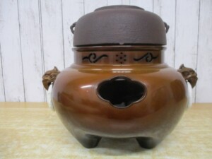 唐銅 鬼面風炉 外観